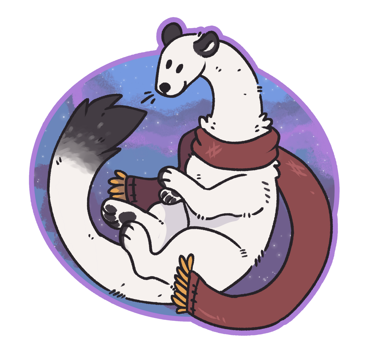 Winter Ferret | Vinyl Sticker