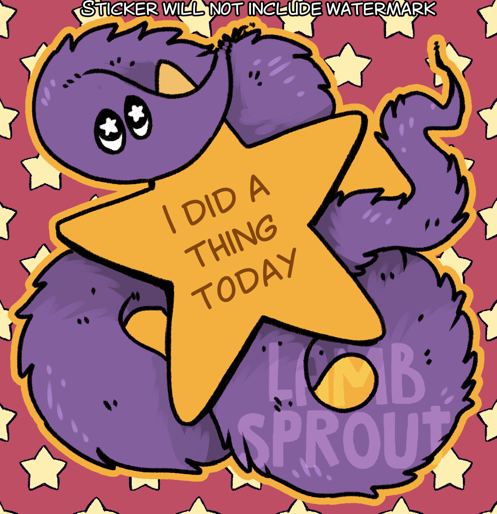 I Did a Thing Today Worm | Vinyl Sticker