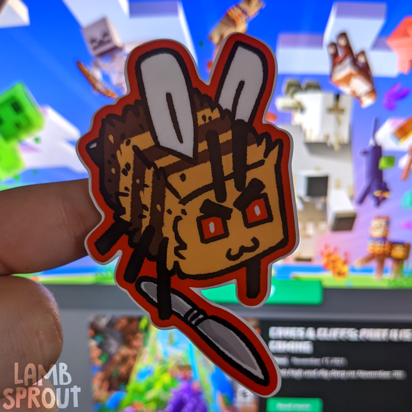 Bee w Knife | Vinyl Sticker