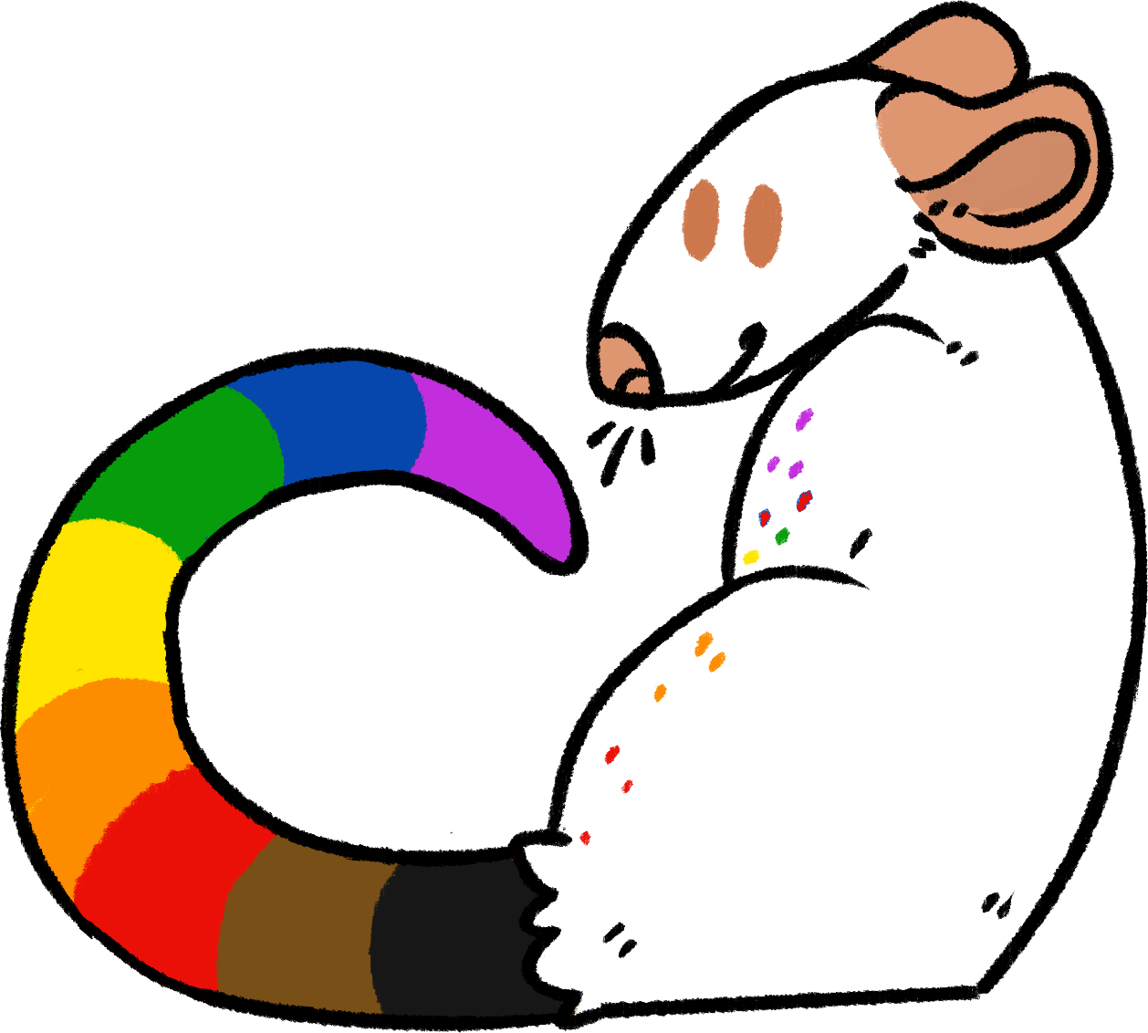 Mini Pride Rat | Vinyl Sticker