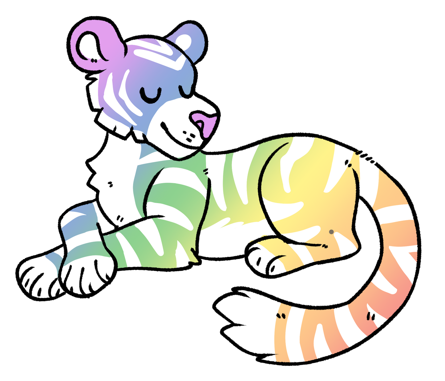 Rainbow Tiger | Vinyl Sticker