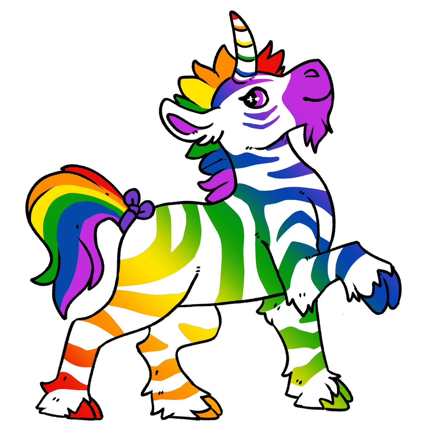 Rainbow Zebracorn | Vinyl Sticker