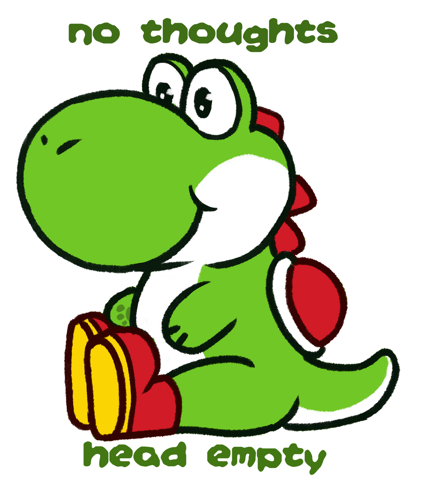 No Thoughts, Head Yoshi | Vinyl Sticker