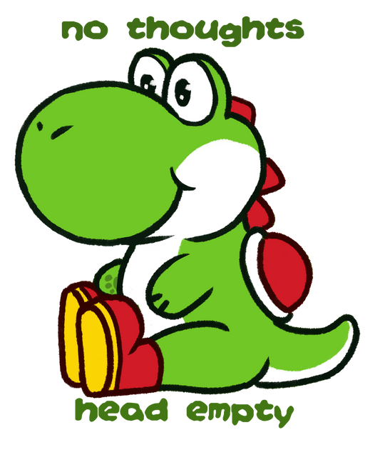 No Thoughts, Head Yoshi | Vinyl Sticker